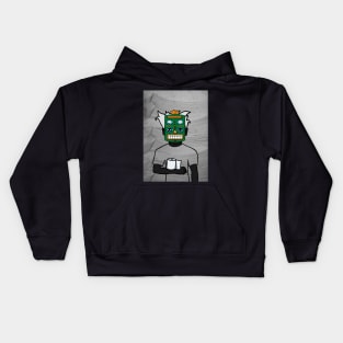 Immerse in NFT Character - MaleMask Waves with African Eyes on TeePublic Kids Hoodie